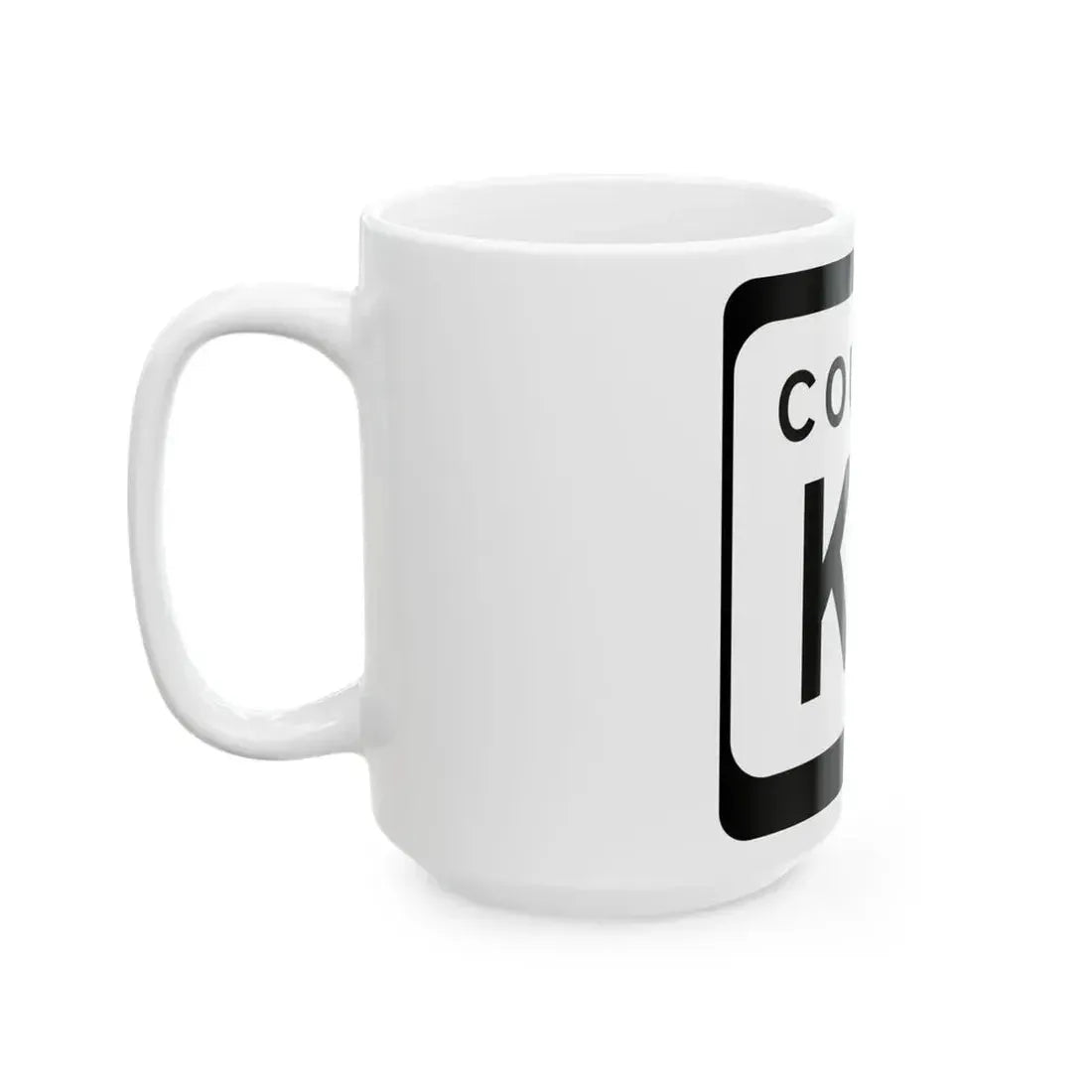 WIS County KK (Wisconsin) (Road Sign) White Coffee Mug - Go Mug Yourself