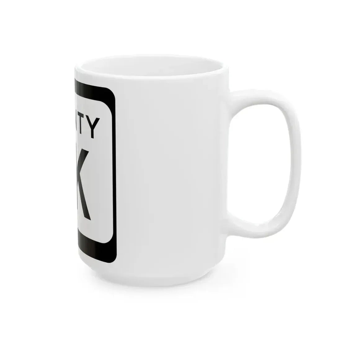 WIS County KK (Wisconsin) (Road Sign) White Coffee Mug - Go Mug Yourself
