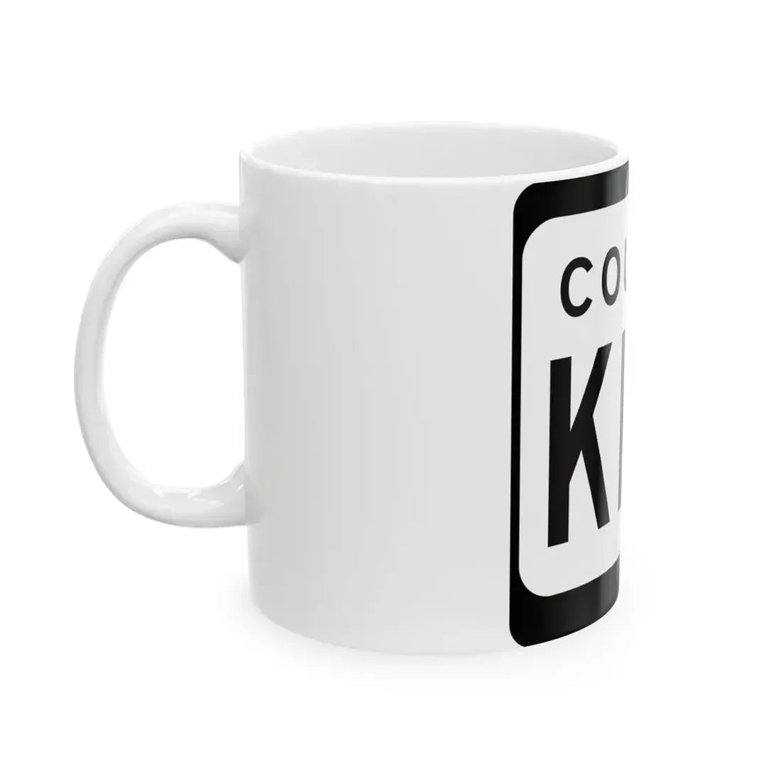 WIS County KKK (Wisconsin) (Road Sign) White Coffee Mug - Go Mug Yourself
