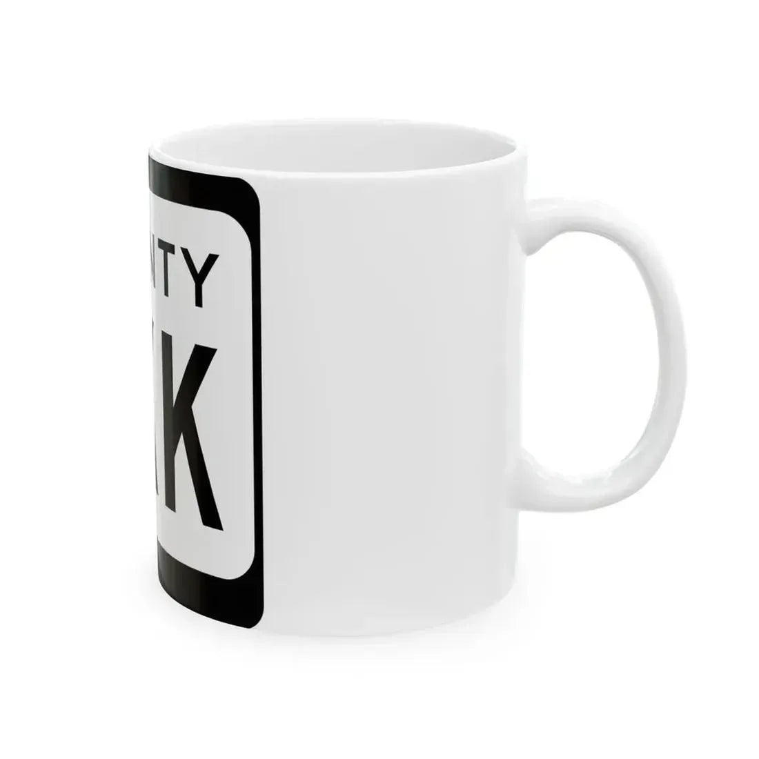 WIS County KKK (Wisconsin) (Road Sign) White Coffee Mug - Go Mug Yourself