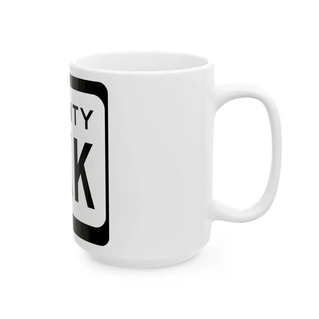 WIS County KKK (Wisconsin) (Road Sign) White Coffee Mug - Go Mug Yourself