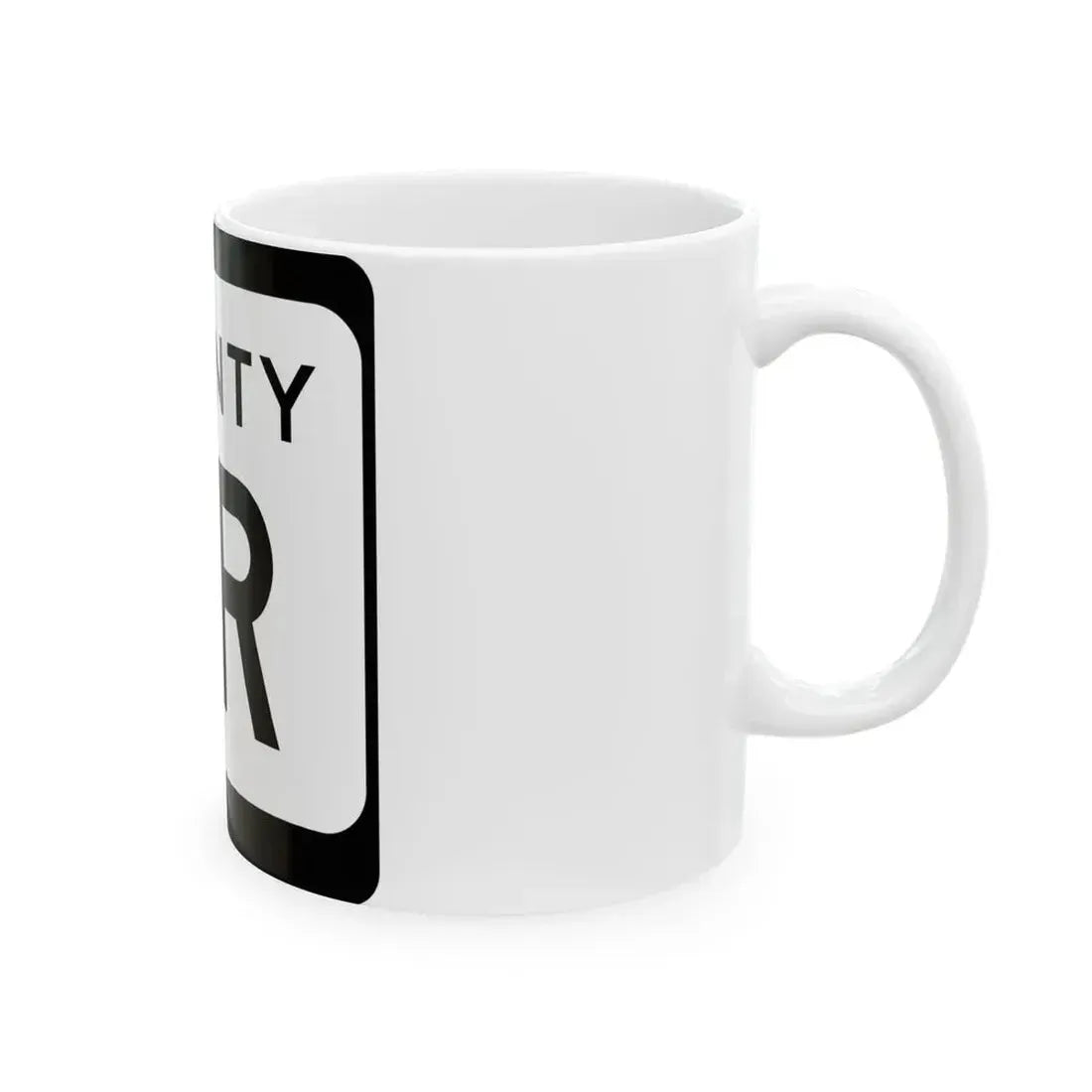 WIS County KR (Wisconsin) (Road Sign) White Coffee Mug - Go Mug Yourself