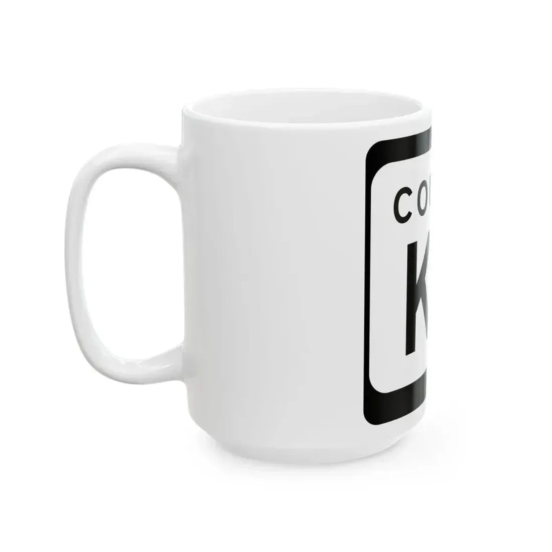 WIS County KR (Wisconsin) (Road Sign) White Coffee Mug - Go Mug Yourself