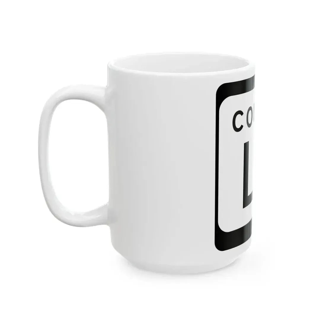 WIS County LL (Wisconsin) (Road Sign) White Coffee Mug - Go Mug Yourself