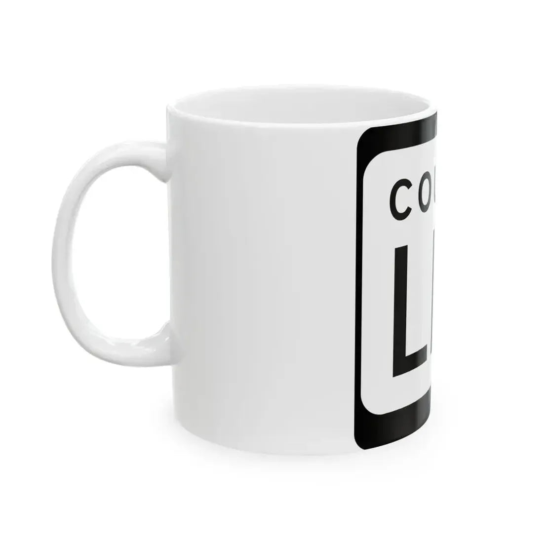 WIS County LLL (Wisconsin) (Road Sign) White Coffee Mug - Go Mug Yourself