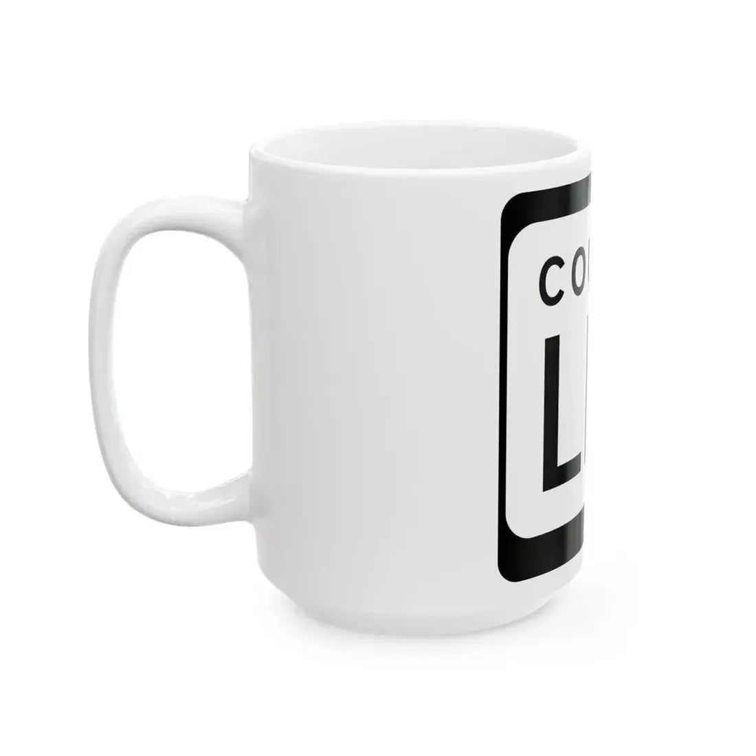 WIS County LLL (Wisconsin) (Road Sign) White Coffee Mug - Go Mug Yourself