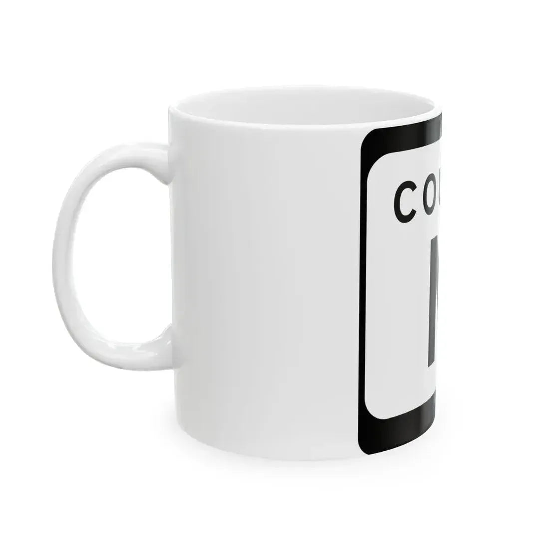 WIS County M (Wisconsin) (Road Sign) White Coffee Mug - Go Mug Yourself