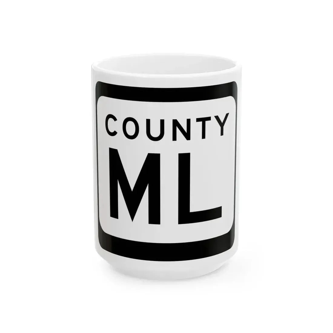 WIS County ML (Wisconsin) (Road Sign) White Coffee Mug 15oz - Go Mug Yourself