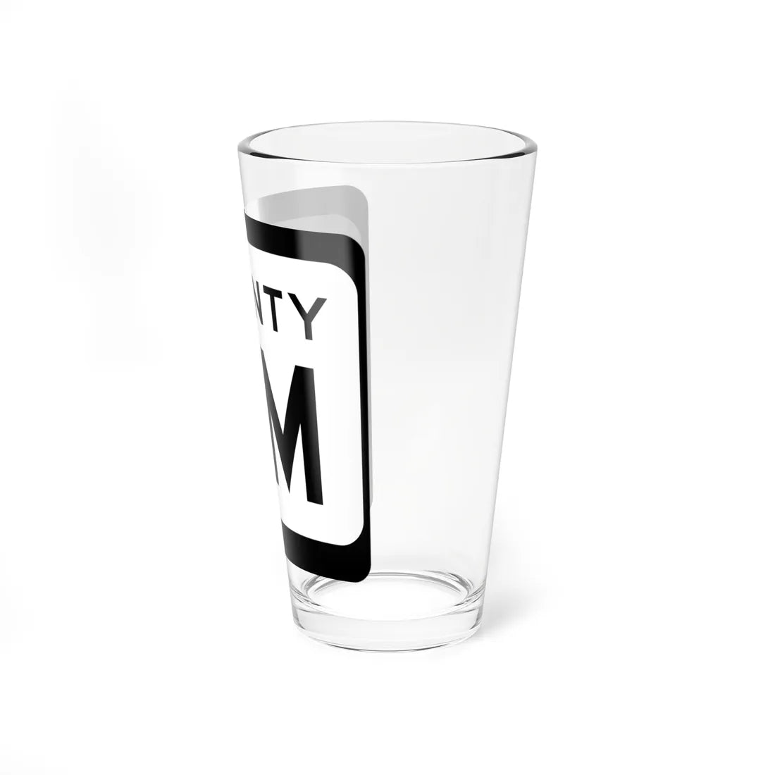 WIS County MM (Wisconsin) (Road Sign) Pint Glss 16oz - Go Mug Yourself