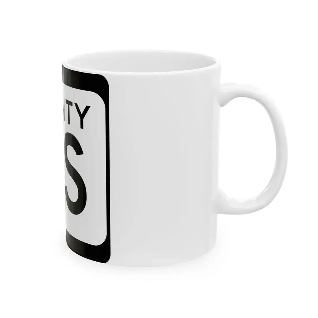 WIS County MS (Wisconsin) (Road Sign) White Coffee Mug - Go Mug Yourself