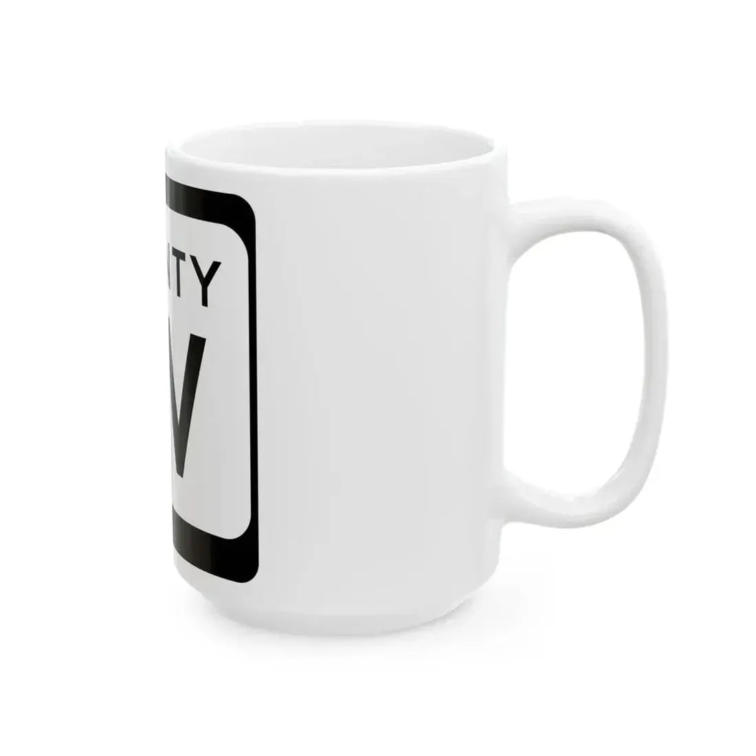 WIS County MV (Wisconsin) (Road Sign) White Coffee Mug - Go Mug Yourself