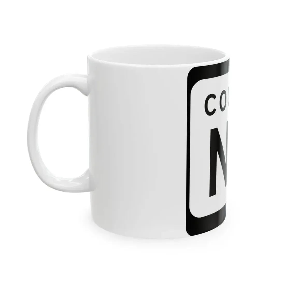 WIS County NN (Wisconsin) (Road Sign) White Coffee Mug - Go Mug Yourself