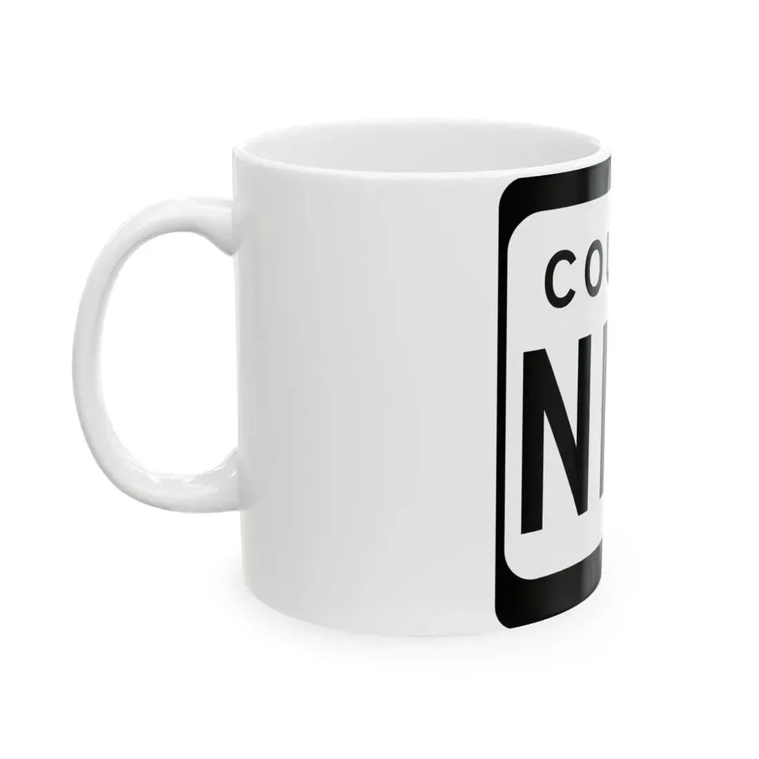 WIS County NNN (Wisconsin) (Road Sign) White Coffee Mug - Go Mug Yourself