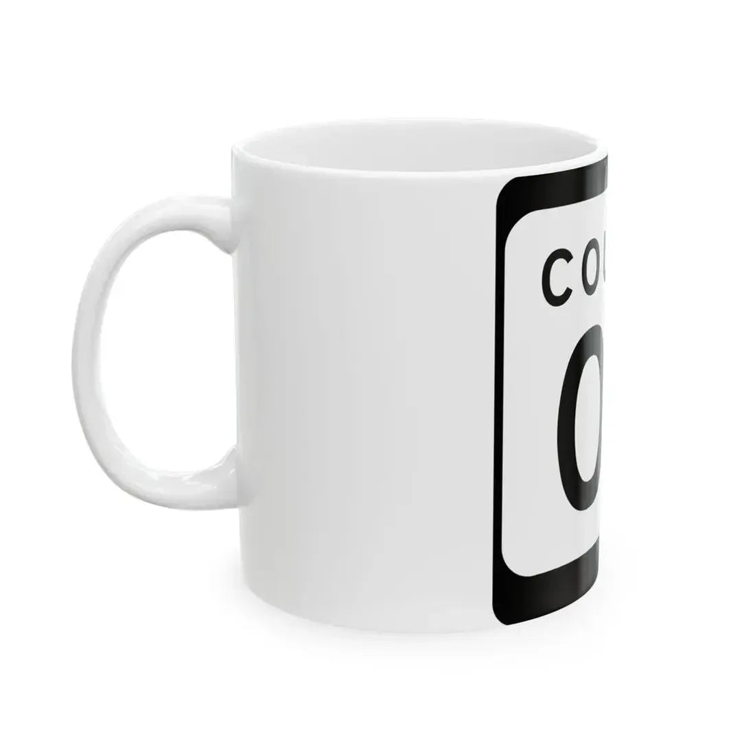 WIS County OK (Wisconsin) (Road Sign) White Coffee Mug - Go Mug Yourself