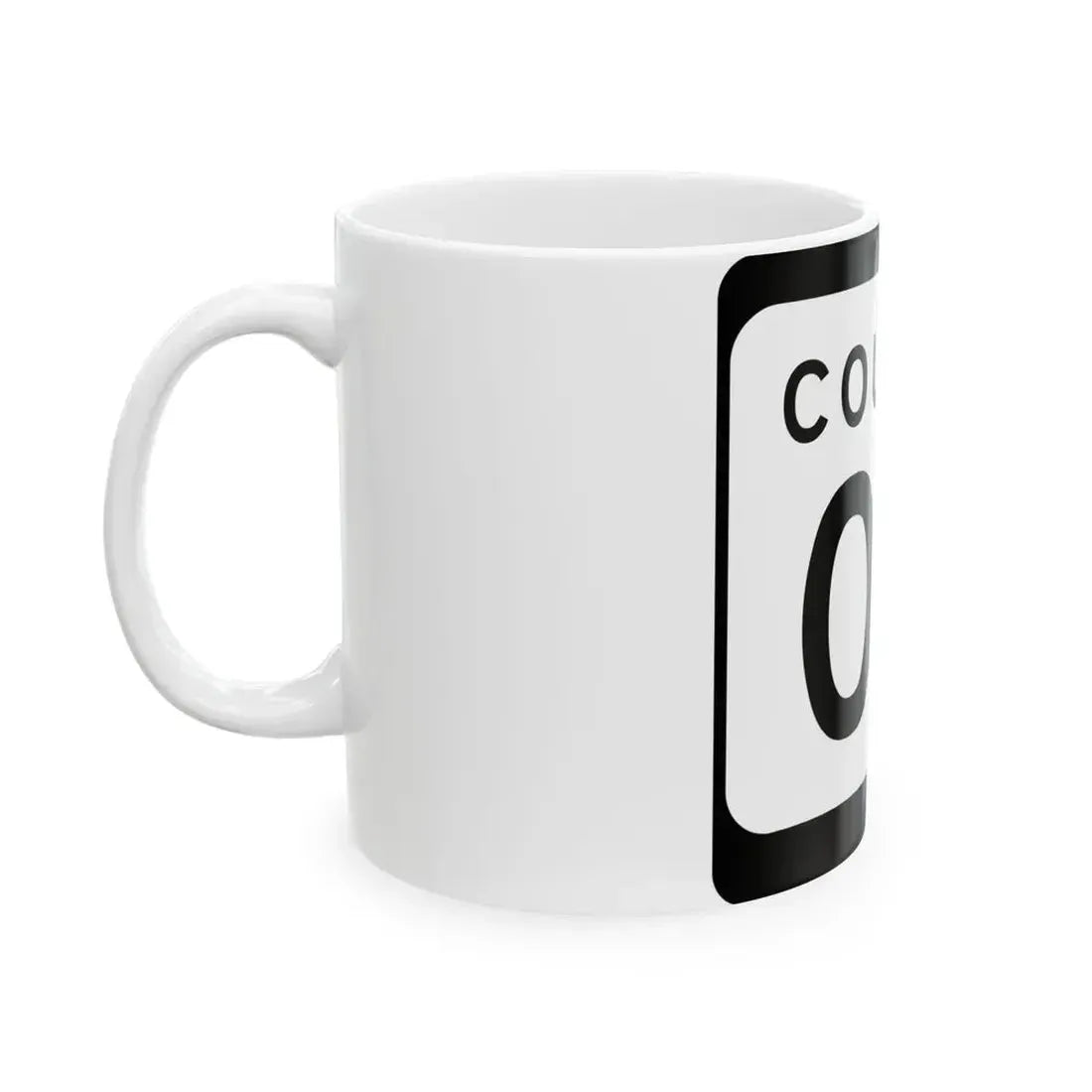 WIS County OO (Wisconsin) (Road Sign) White Coffee Mug - Go Mug Yourself
