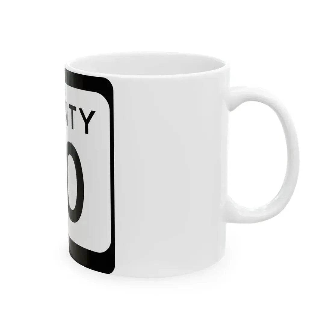 WIS County OO (Wisconsin) (Road Sign) White Coffee Mug - Go Mug Yourself