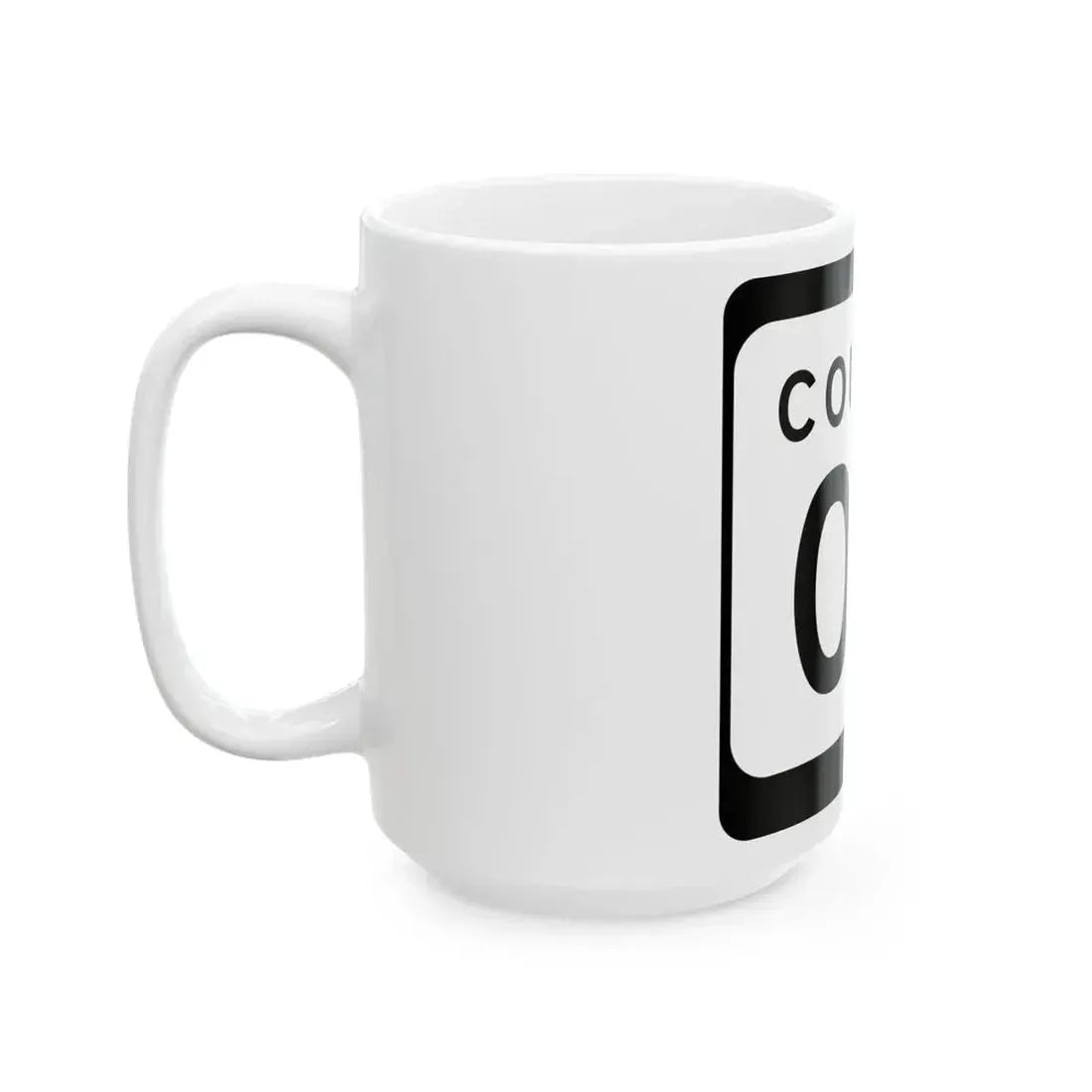 WIS County OO (Wisconsin) (Road Sign) White Coffee Mug - Go Mug Yourself