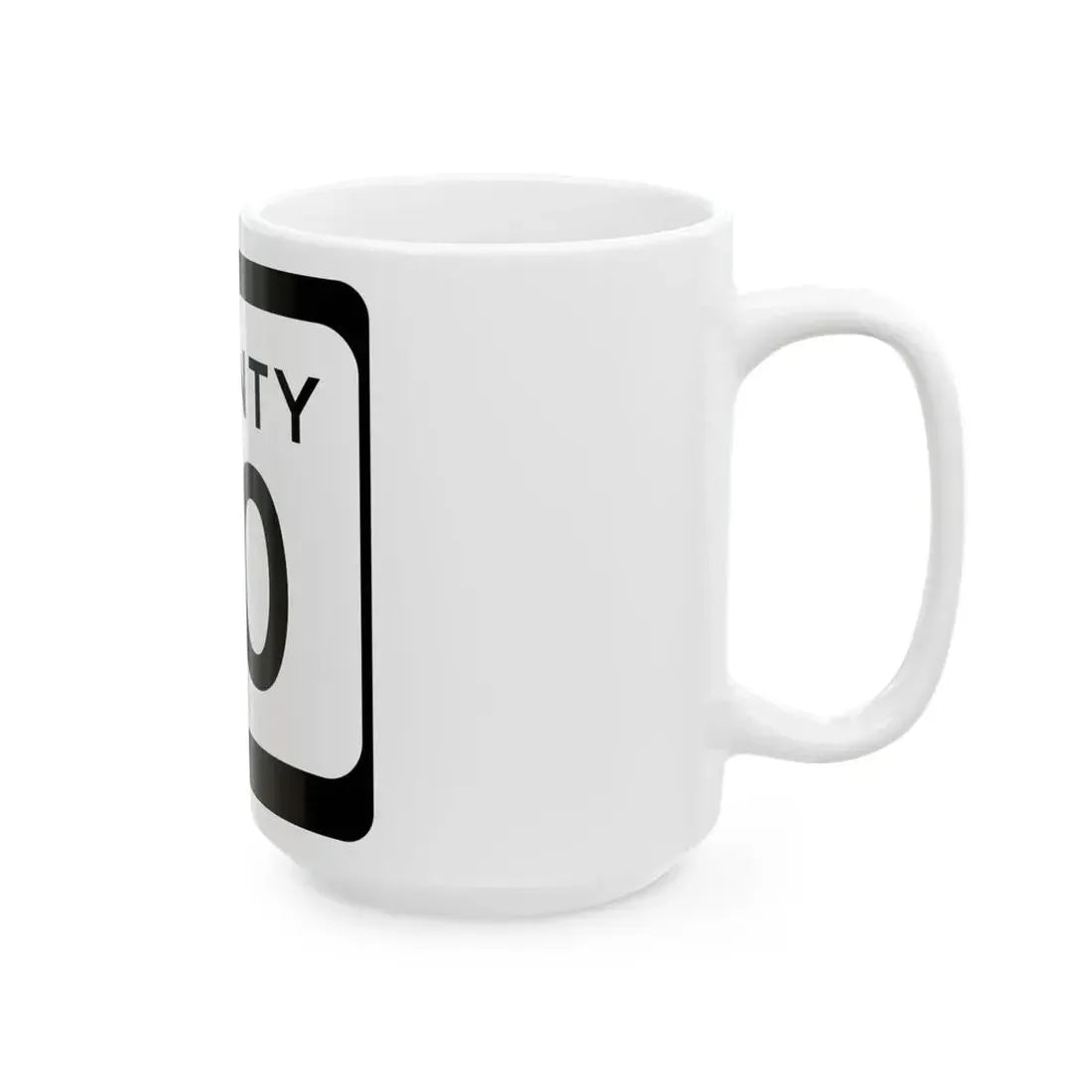 WIS County OO (Wisconsin) (Road Sign) White Coffee Mug - Go Mug Yourself