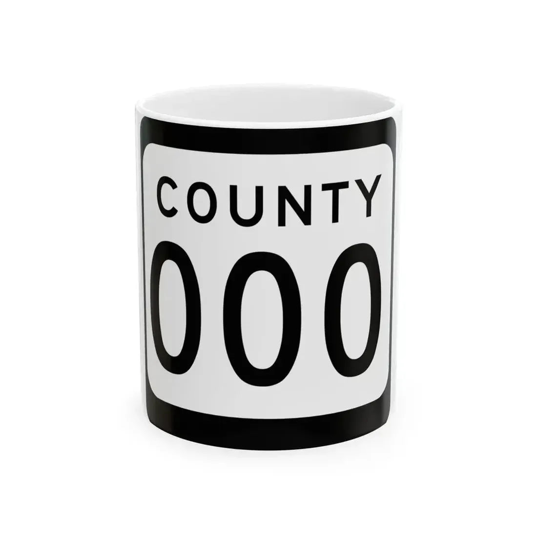 WIS County OOO (Wisconsin) (Road Sign) White Coffee Mug 11oz - Go Mug Yourself