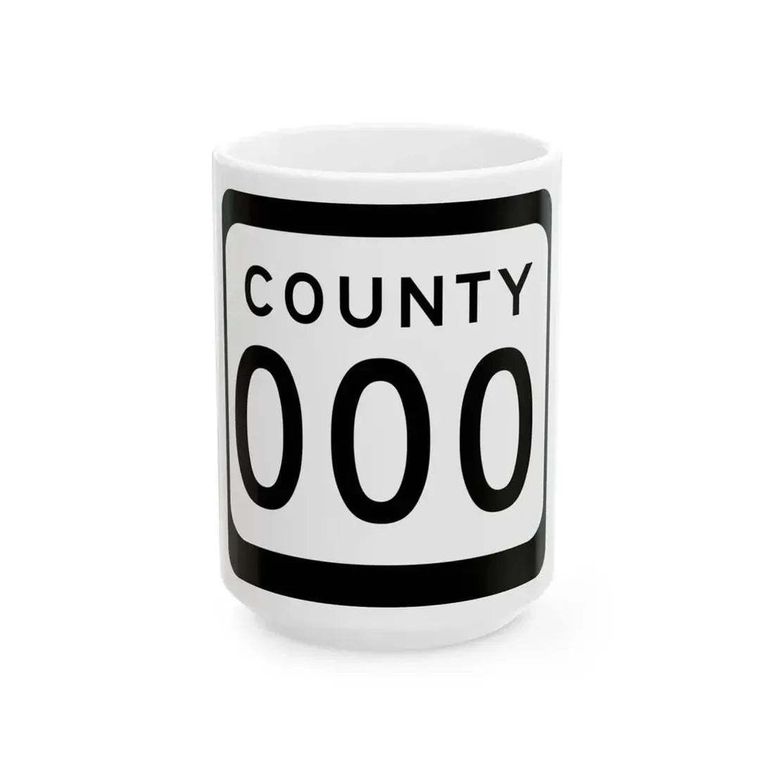 WIS County OOO (Wisconsin) (Road Sign) White Coffee Mug 15oz - Go Mug Yourself