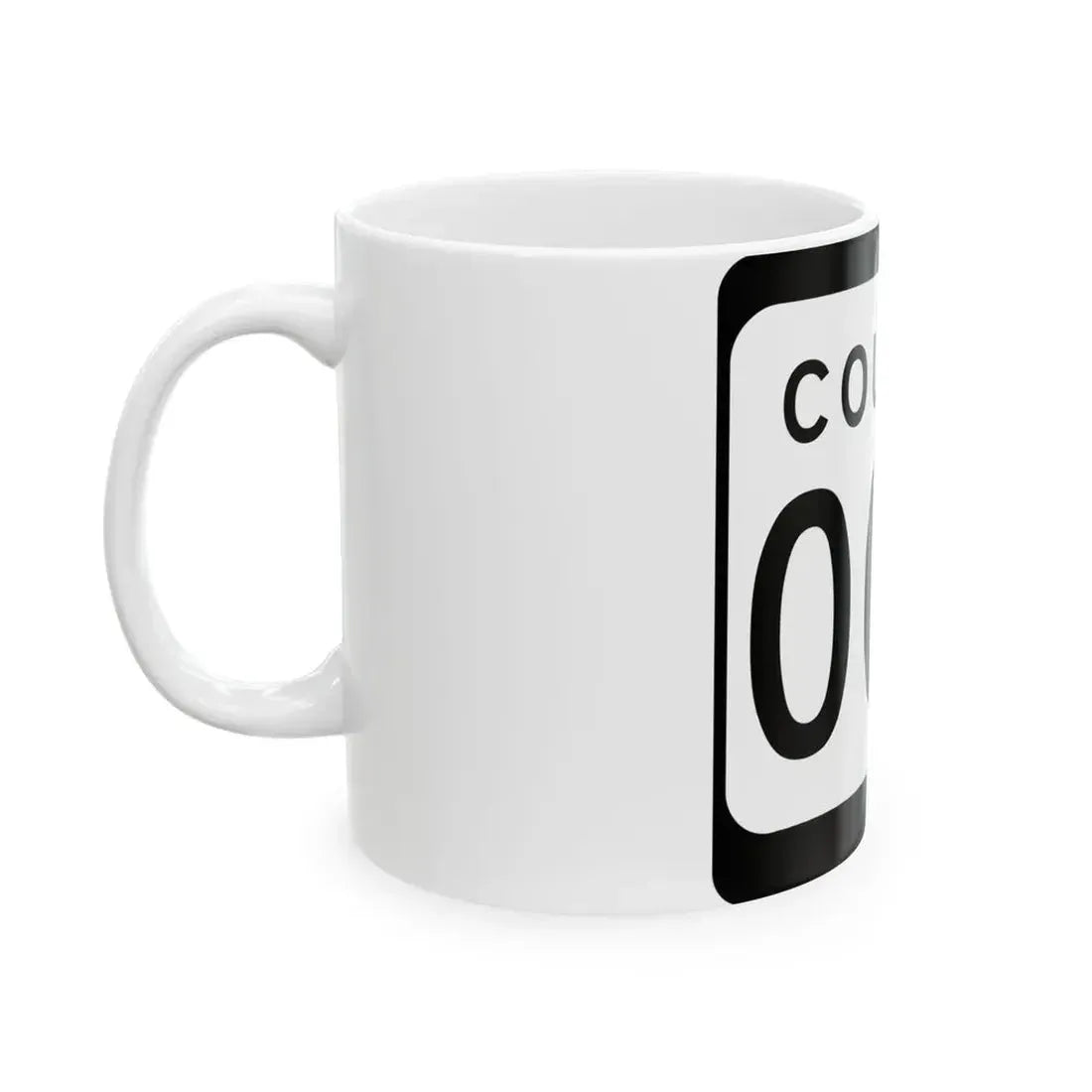 WIS County OOO (Wisconsin) (Road Sign) White Coffee Mug - Go Mug Yourself