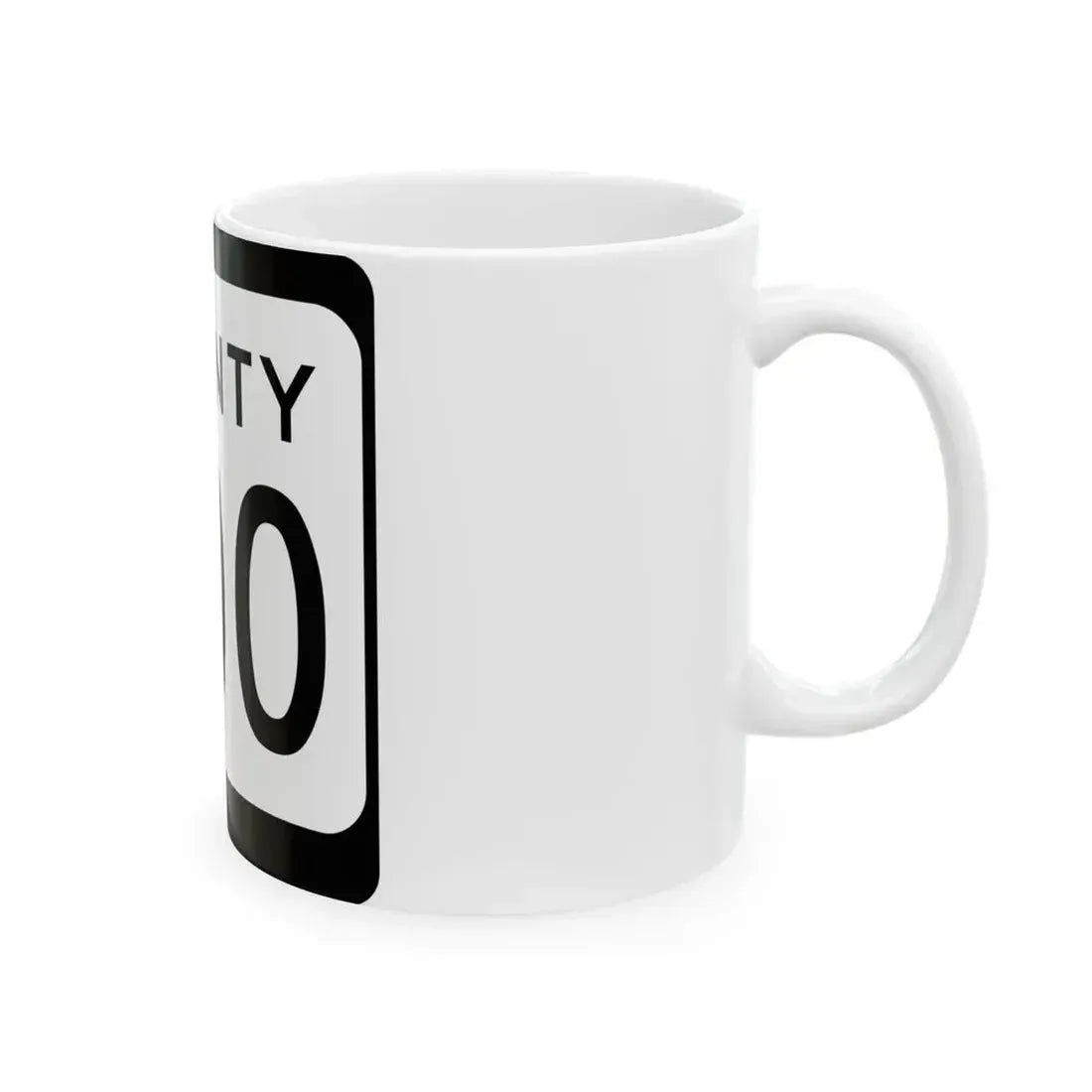 WIS County OOO (Wisconsin) (Road Sign) White Coffee Mug - Go Mug Yourself