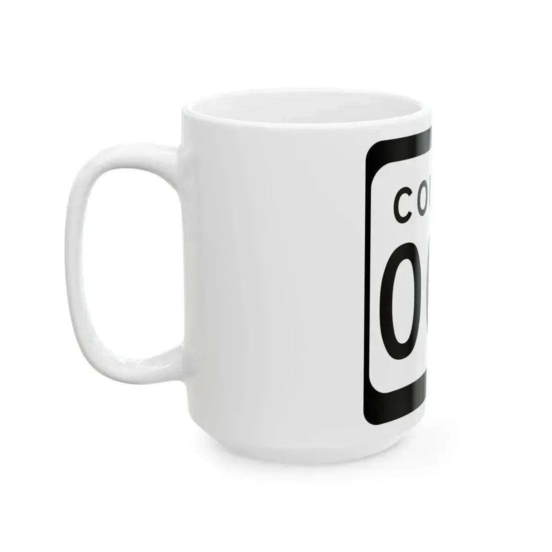 WIS County OOO (Wisconsin) (Road Sign) White Coffee Mug - Go Mug Yourself
