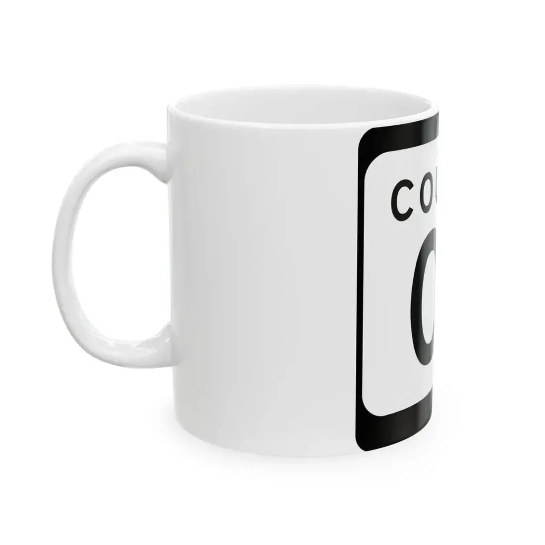 WIS County OT (Wisconsin) (Road Sign) White Coffee Mug - Go Mug Yourself