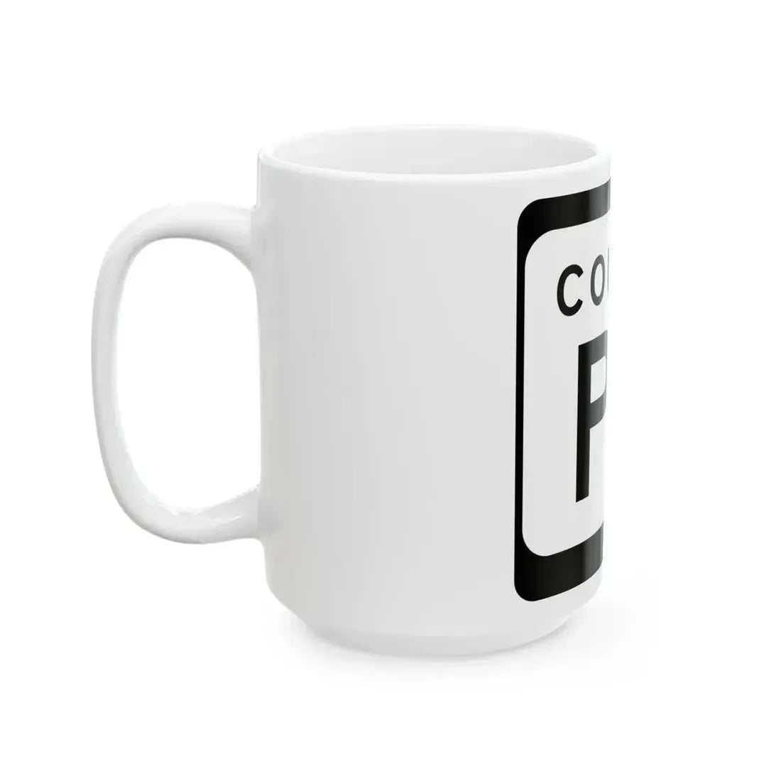 WIS County PB (Wisconsin) (Road Sign) White Coffee Mug - Go Mug Yourself