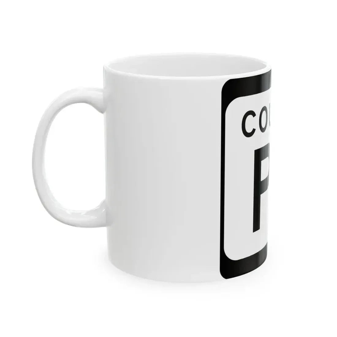 WIS County PC (Wisconsin) (Road Sign) White Coffee Mug - Go Mug Yourself