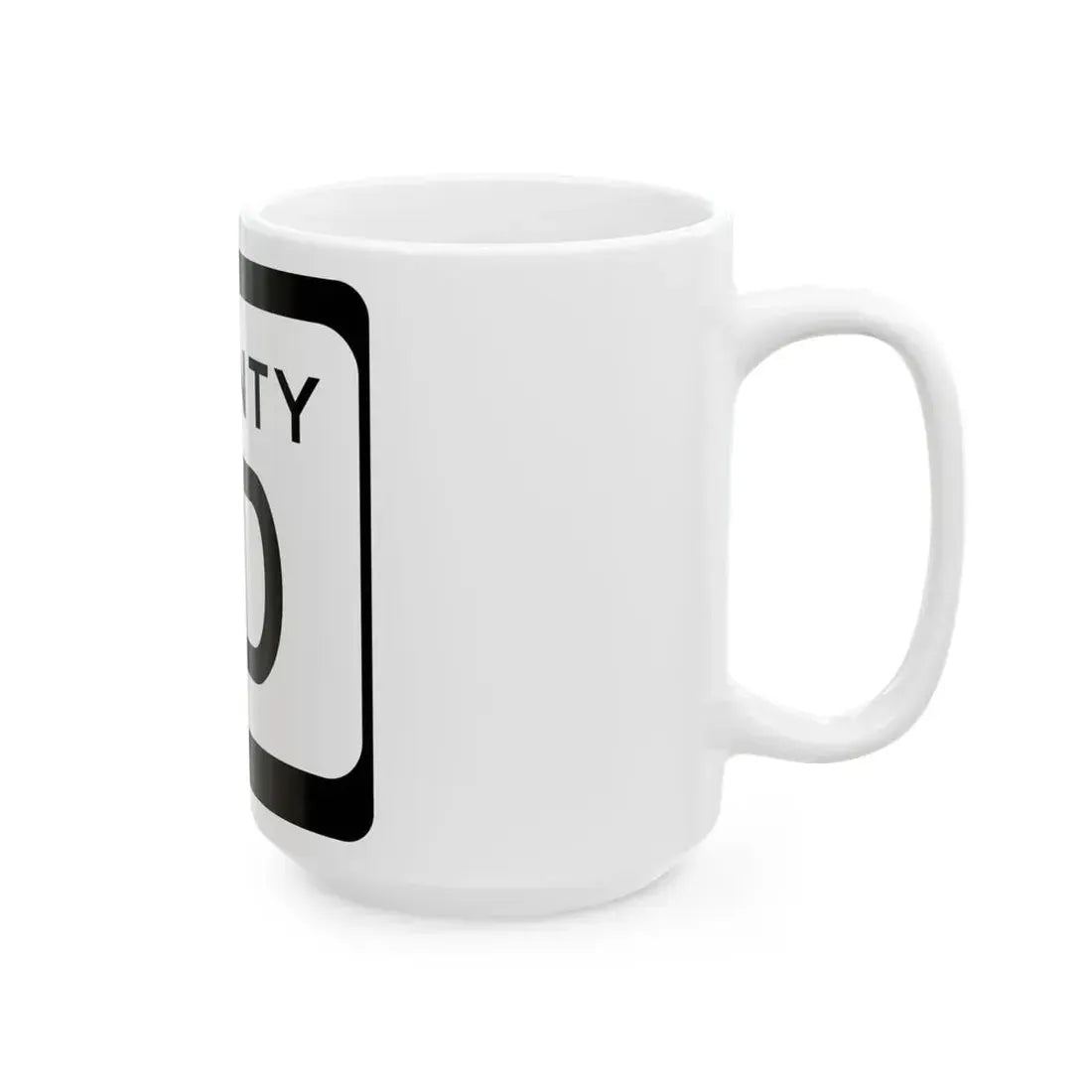 WIS County PD (Wisconsin) (Road Sign) White Coffee Mug - Go Mug Yourself