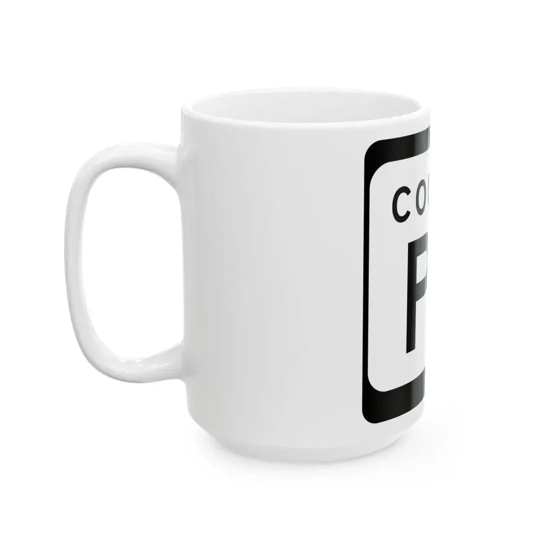 WIS County PP (Wisconsin) (Road Sign) White Coffee Mug - Go Mug Yourself