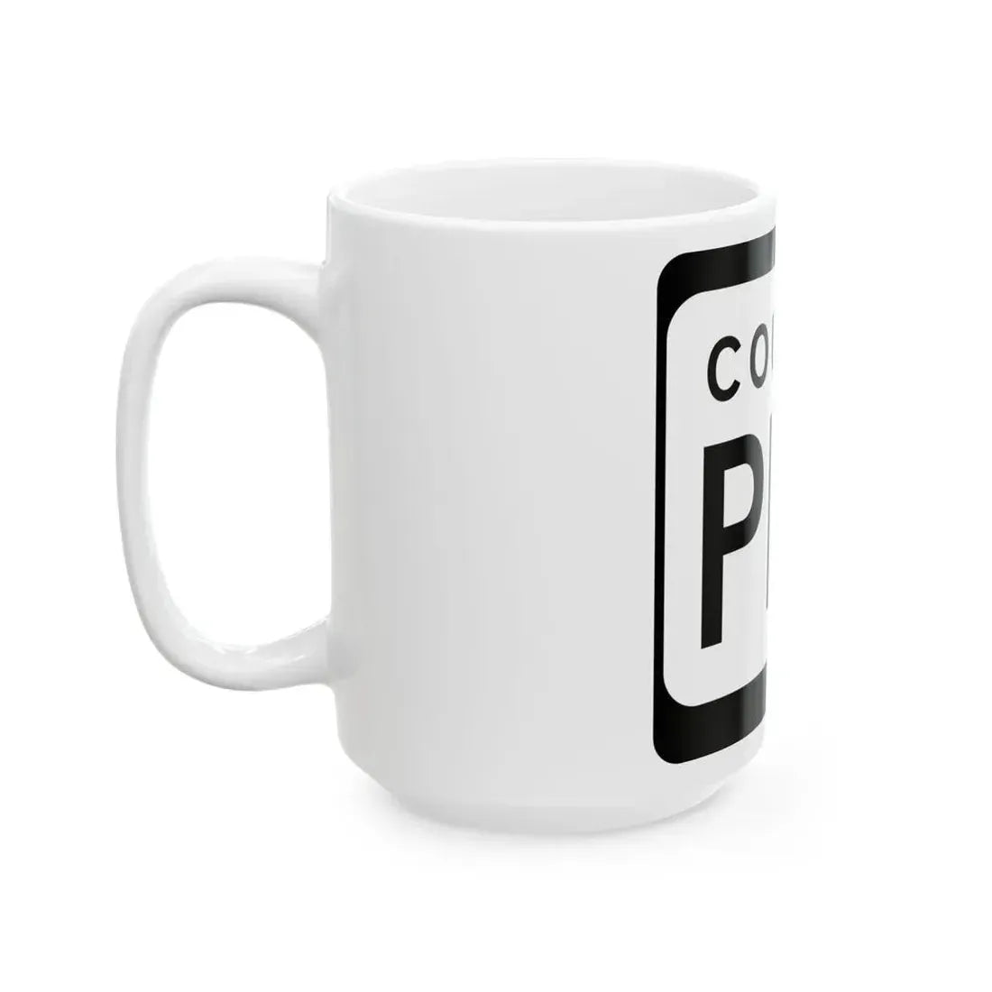 WIS County PPP (Wisconsin) (Road Sign) White Coffee Mug - Go Mug Yourself