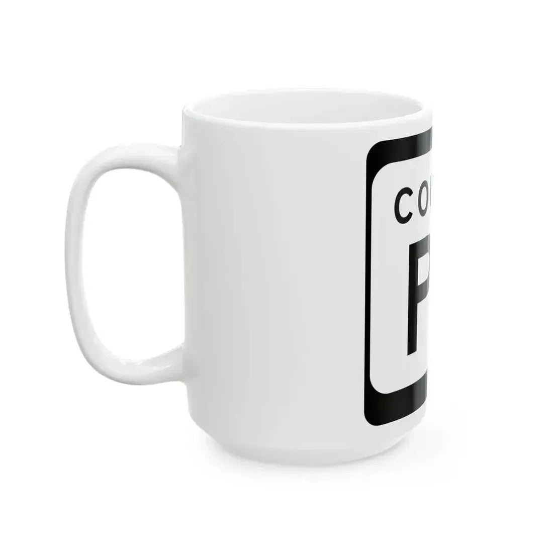WIS County PV (Wisconsin) (Road Sign) White Coffee Mug - Go Mug Yourself