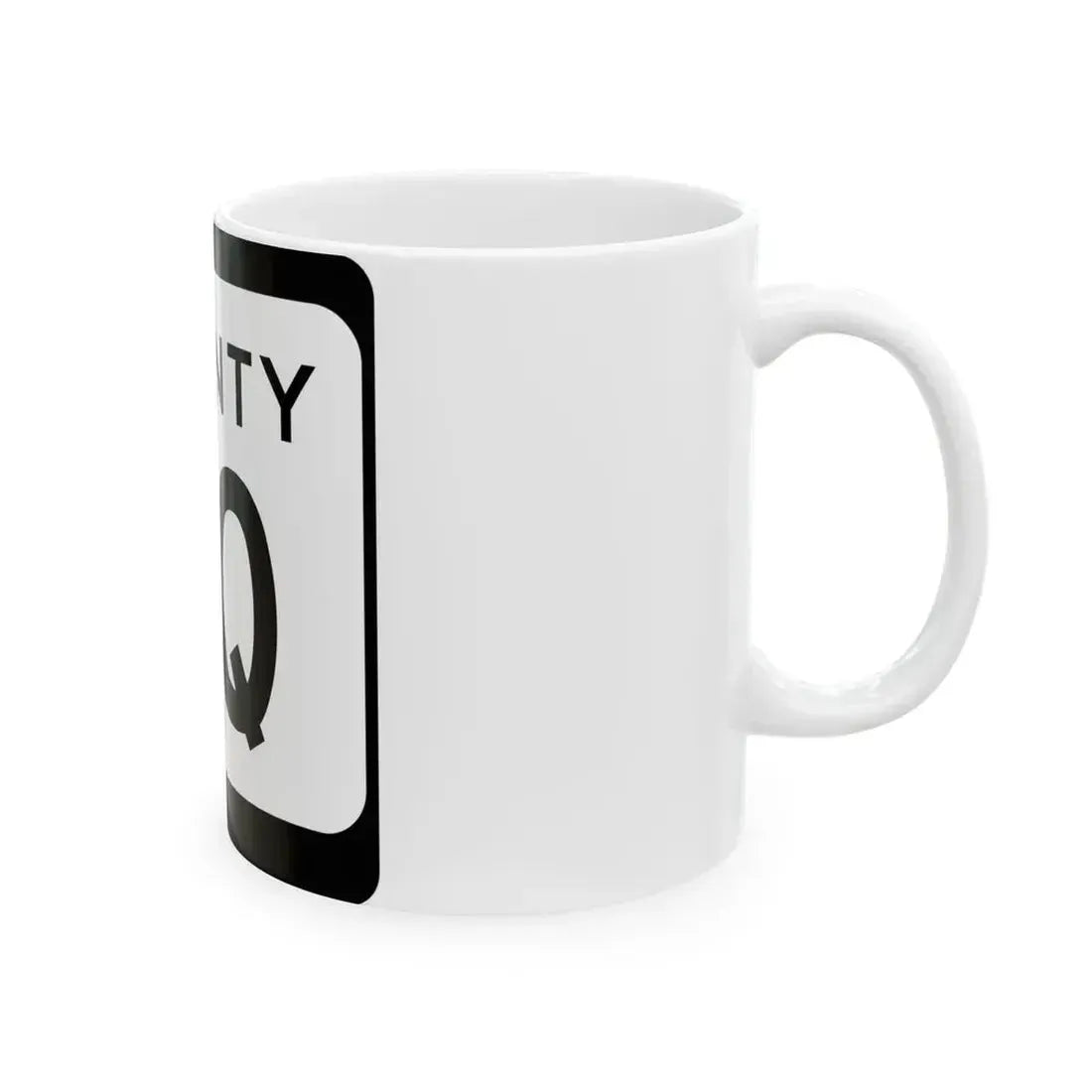 WIS County QQ (Wisconsin) (Road Sign) White Coffee Mug - Go Mug Yourself