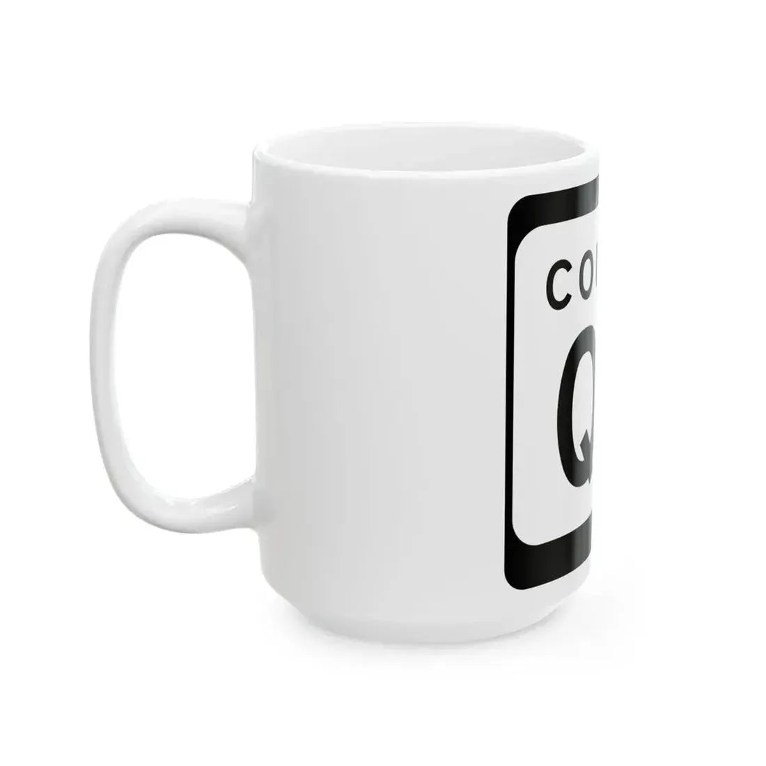 WIS County QQ (Wisconsin) (Road Sign) White Coffee Mug - Go Mug Yourself