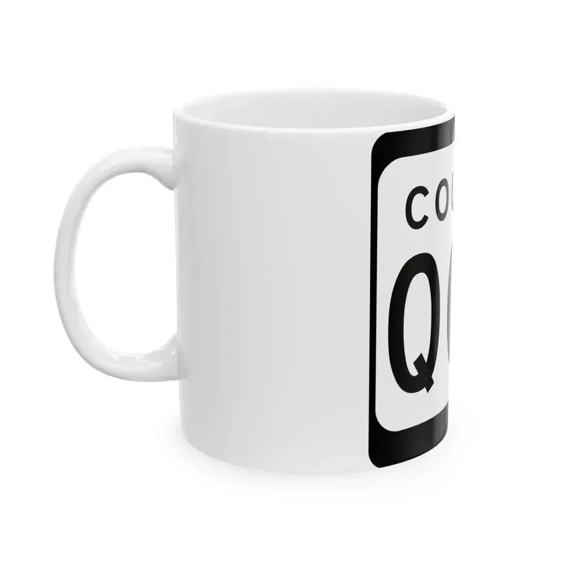 WIS County QQQ (Wisconsin) (Road Sign) White Coffee Mug - Go Mug Yourself