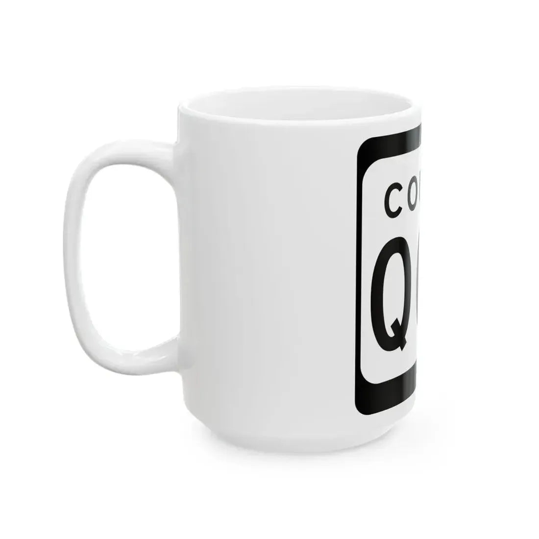 WIS County QQQ (Wisconsin) (Road Sign) White Coffee Mug - Go Mug Yourself