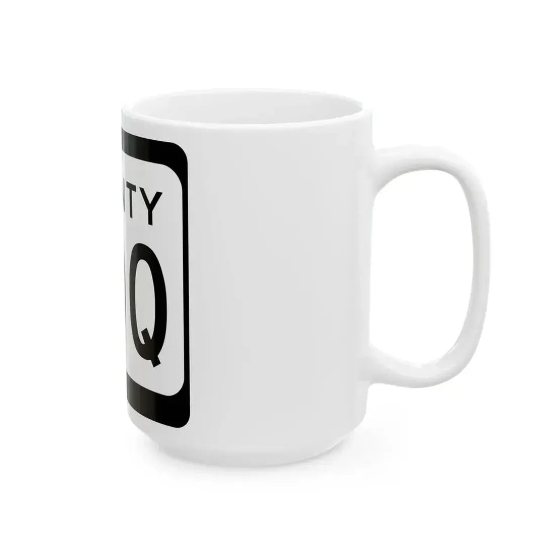 WIS County QQQ (Wisconsin) (Road Sign) White Coffee Mug - Go Mug Yourself
