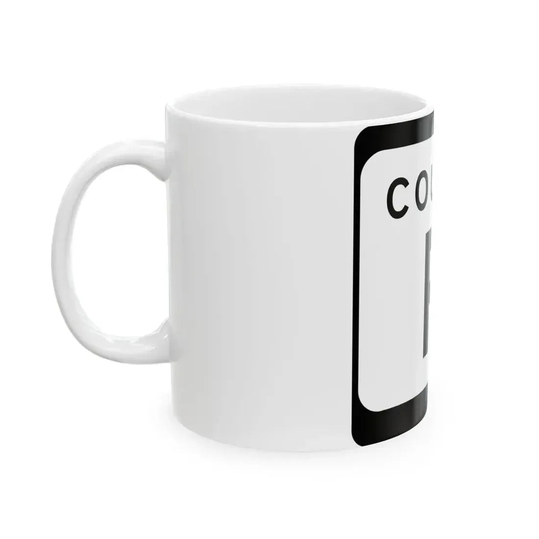 WIS County R (Wisconsin) (Road Sign) White Coffee Mug - Go Mug Yourself