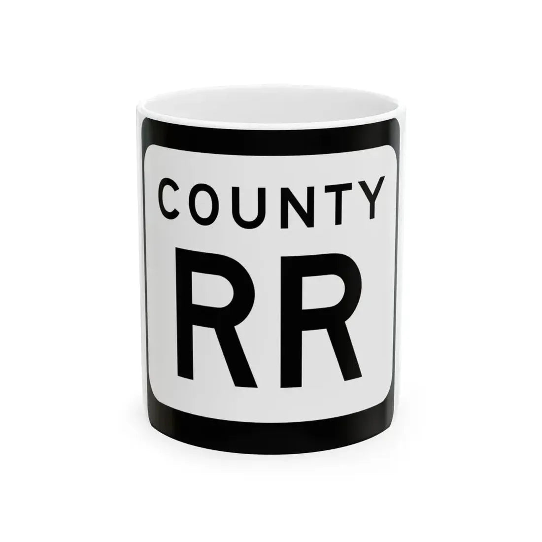 WIS County RR (Wisconsin) (Road Sign) White Coffee Mug 11oz - Go Mug Yourself