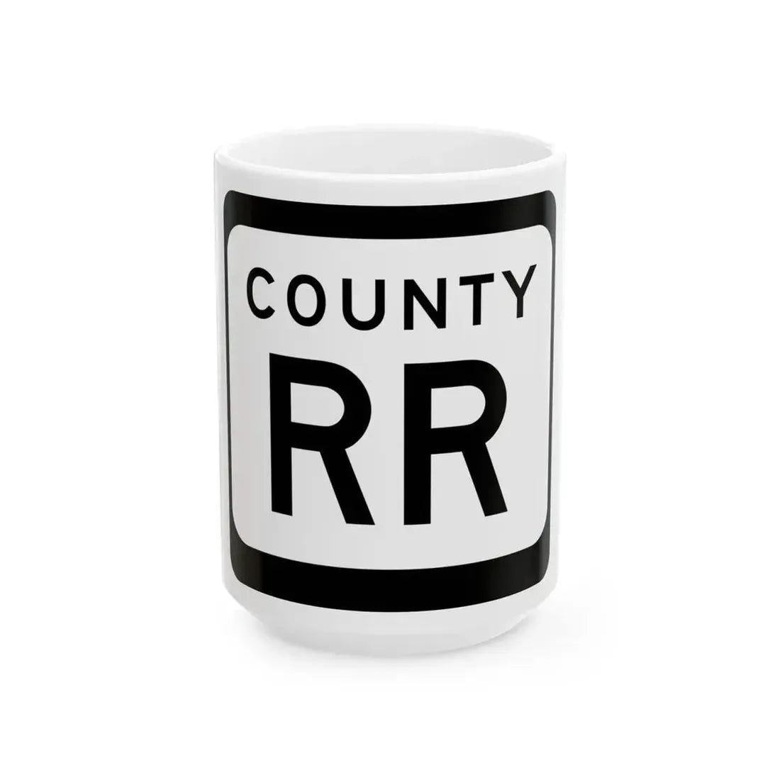 WIS County RR (Wisconsin) (Road Sign) White Coffee Mug 15oz - Go Mug Yourself