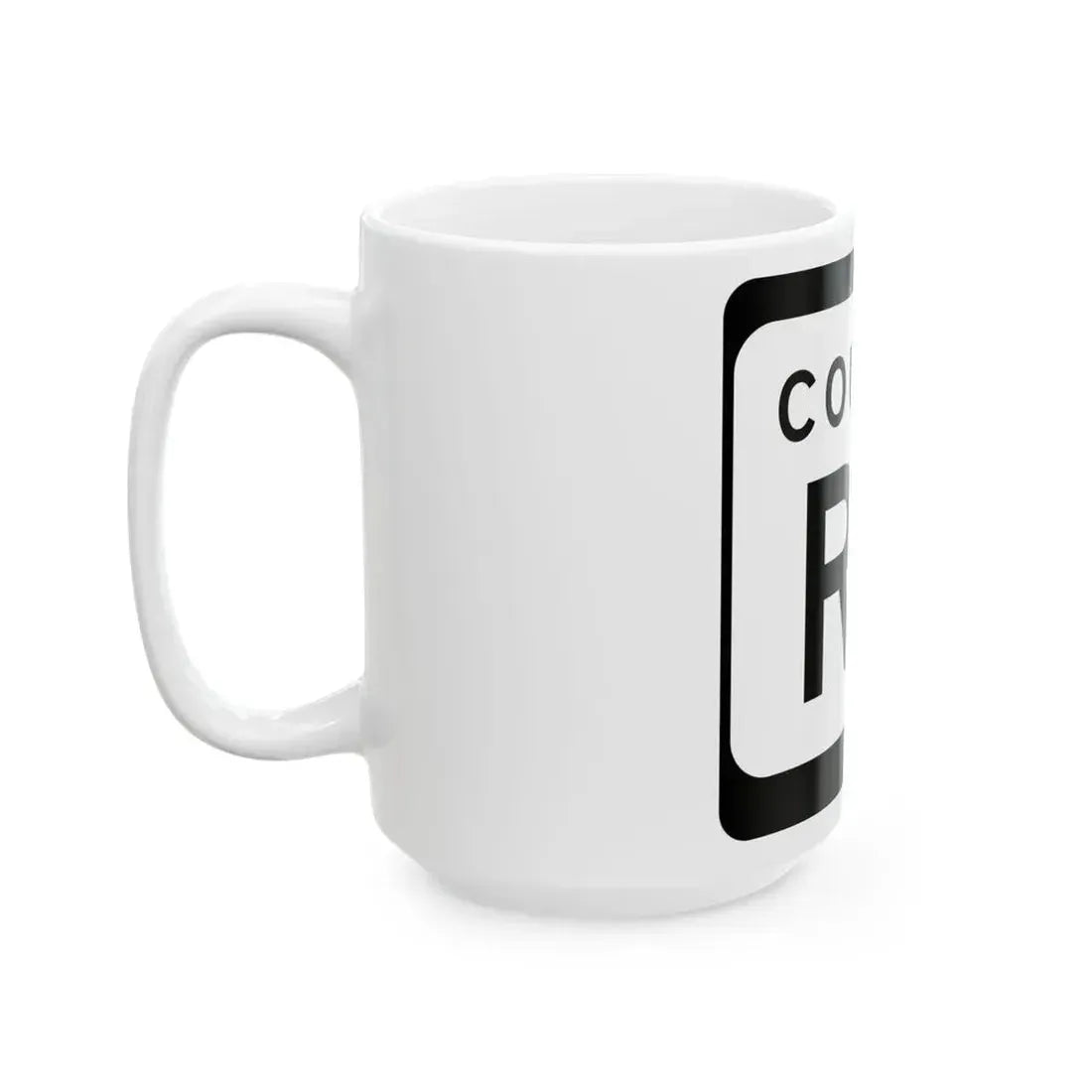 WIS County RR (Wisconsin) (Road Sign) White Coffee Mug - Go Mug Yourself
