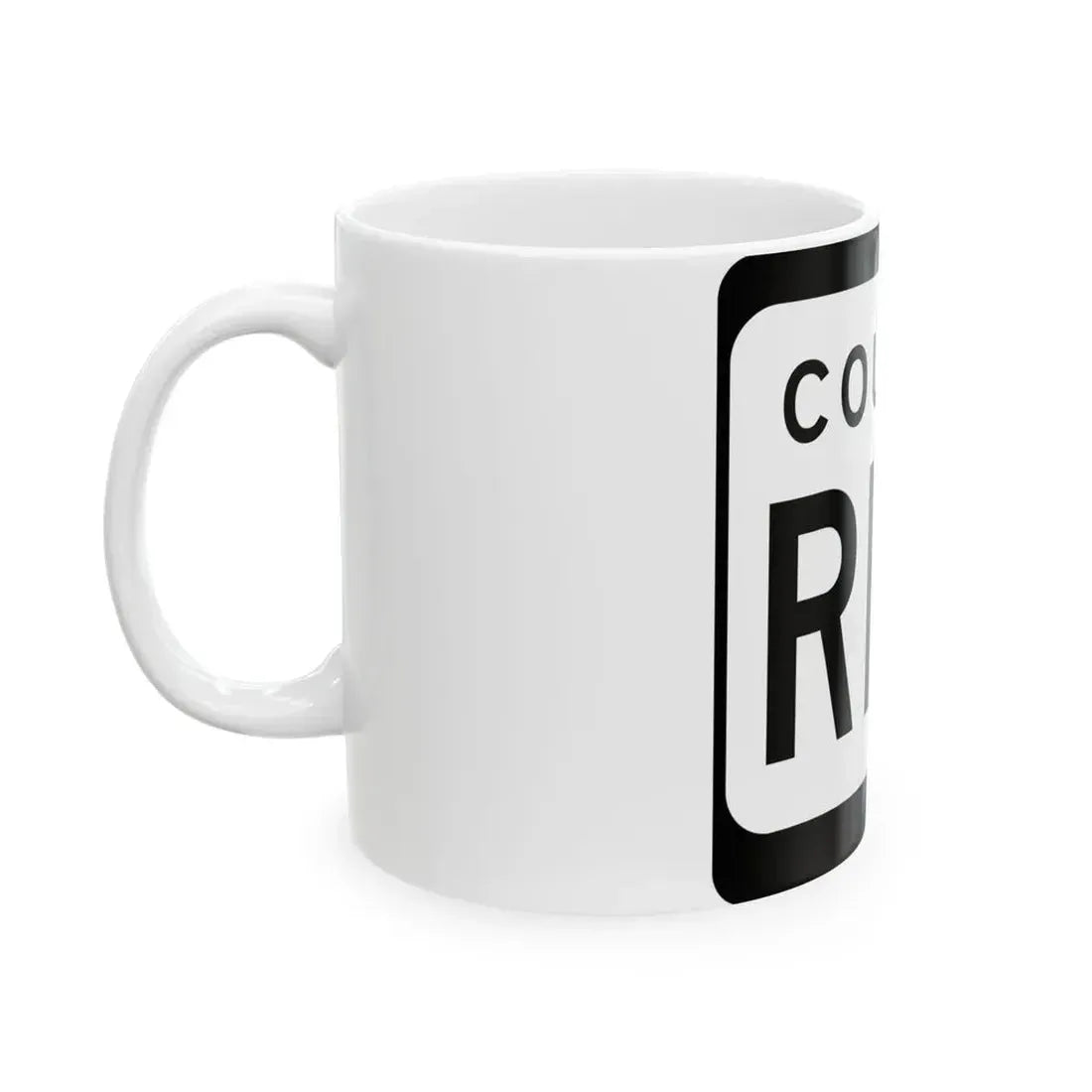 WIS County RRR (Wisconsin) (Road Sign) White Coffee Mug - Go Mug Yourself