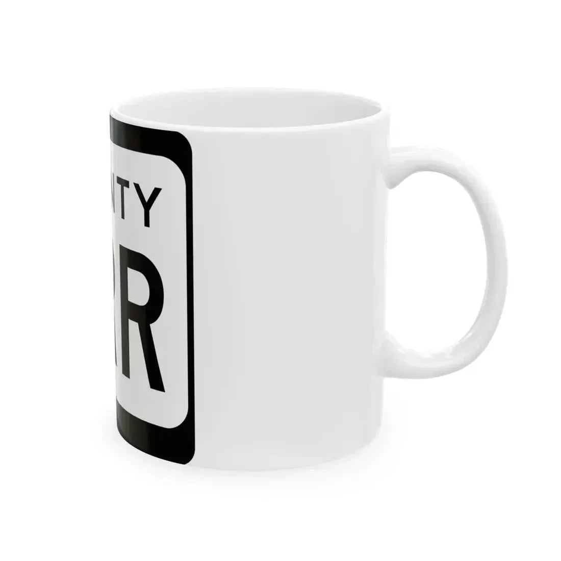 WIS County RRR (Wisconsin) (Road Sign) White Coffee Mug - Go Mug Yourself
