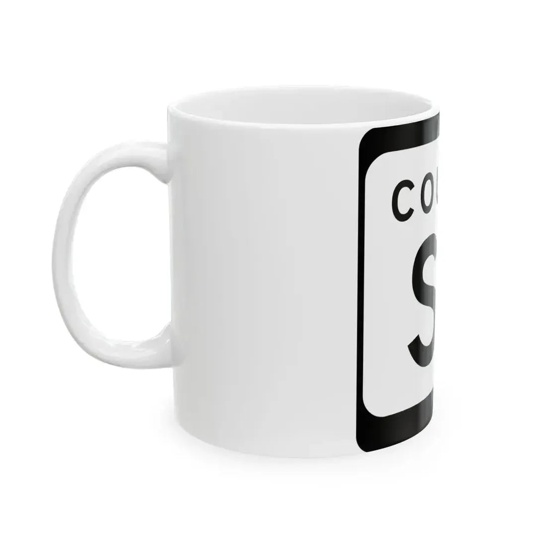 WIS County SS (Wisconsin) (Road Sign) White Coffee Mug - Go Mug Yourself