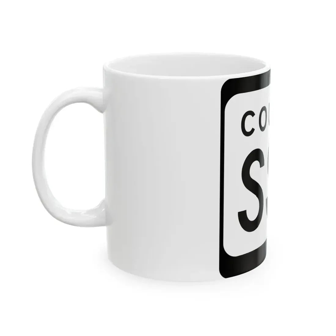 WIS County SSS (Wisconsin) (Road Sign) White Coffee Mug - Go Mug Yourself