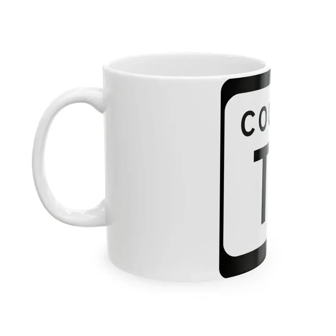 WIS County TA (Wisconsin) (Road Sign) White Coffee Mug - Go Mug Yourself