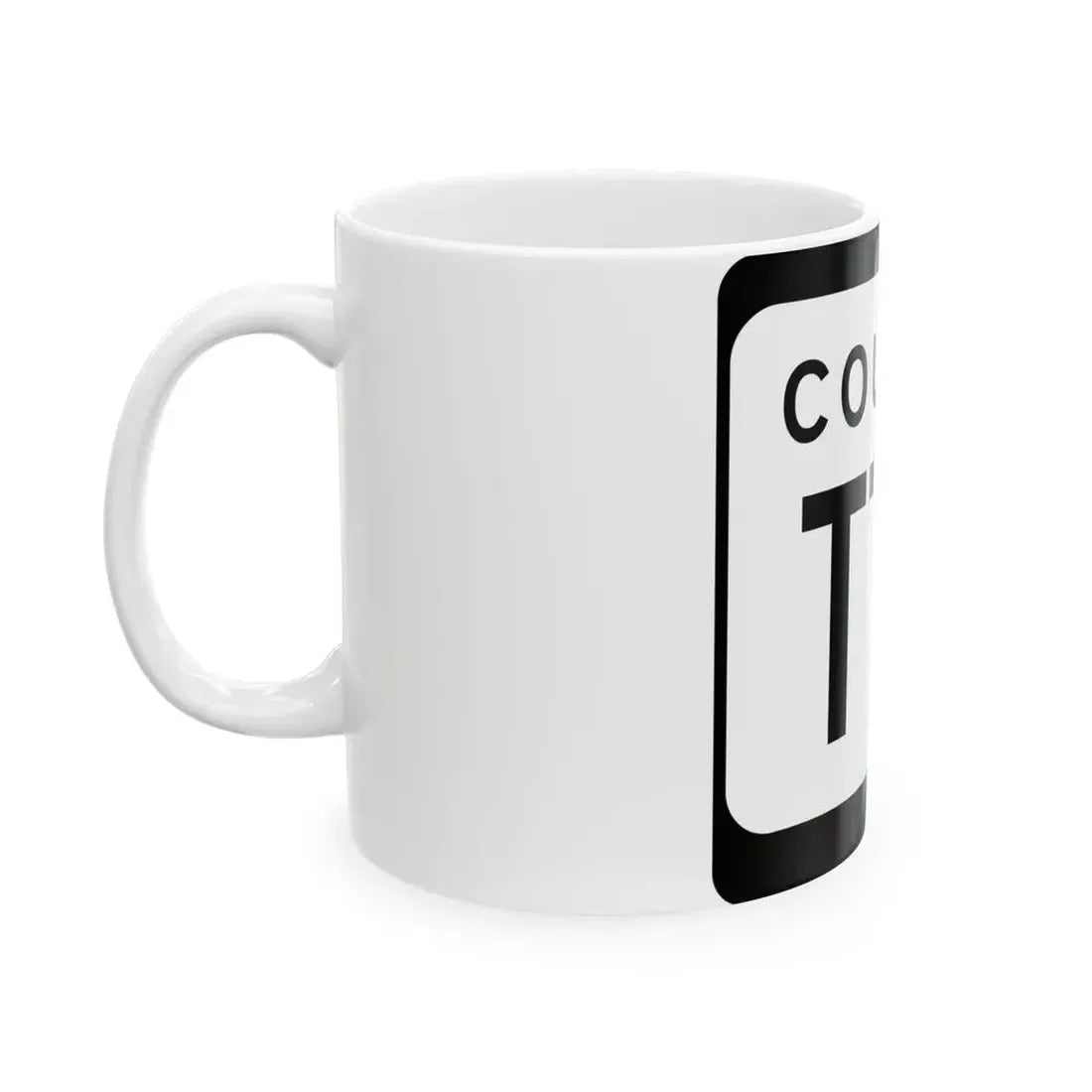 WIS County TTT (Wisconsin) (Road Sign) White Coffee Mug - Go Mug Yourself