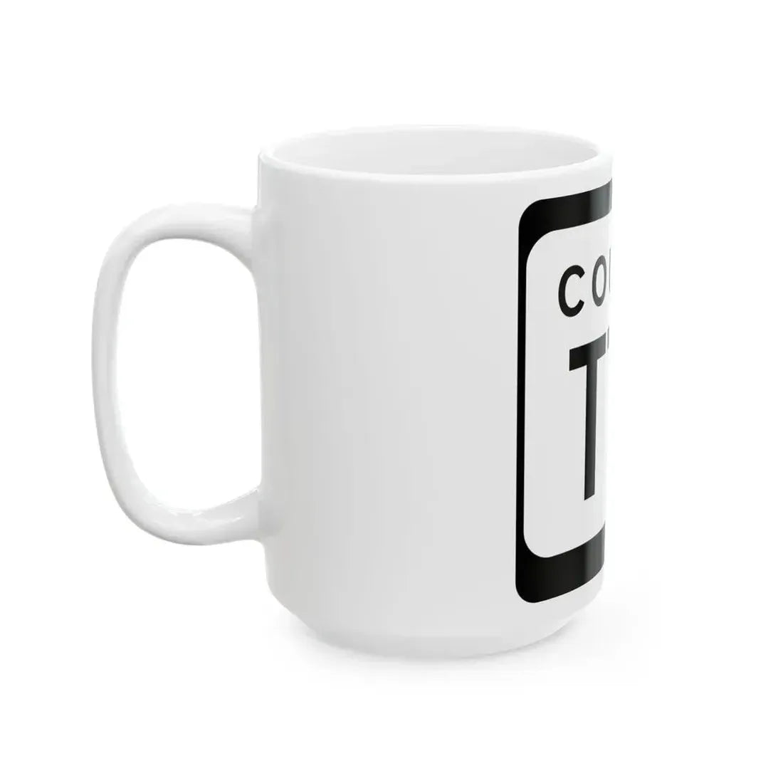 WIS County TTT (Wisconsin) (Road Sign) White Coffee Mug - Go Mug Yourself